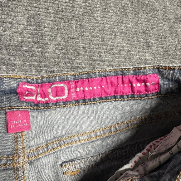 ELO Jeans Womens Size 11 Light Wash Bootcut Flare Denim Pants Raw Hem - Picture 3 of 5